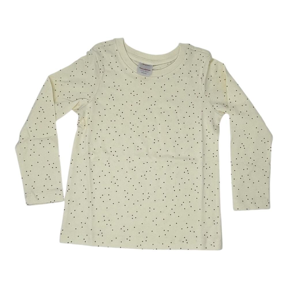 Hanna Andersson NWT Gold Foil Dot Long Sleeve Combed Cotton Tee. Size 4. Sparkle